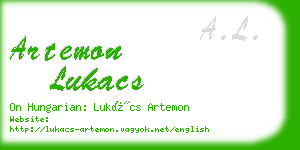 artemon lukacs business card